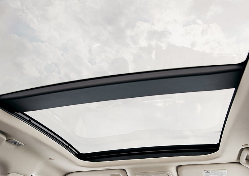 The available panoramic Vista Roof® is shown from inside a 2024 Lincoln Corsair® SUV. | Doggett Lincoln of Beaumont in Beaumont TX